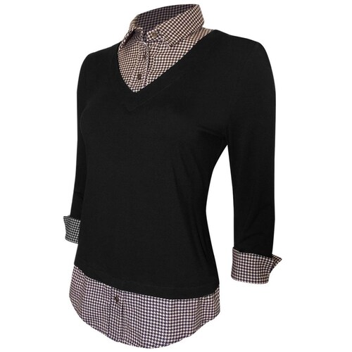 Blusa Combinada Chaps  para Mujer