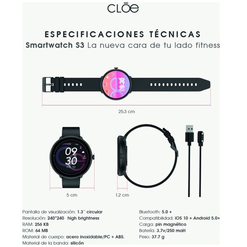 Smartwatch Cloe para Mujer Series 3 Oe2368Pk