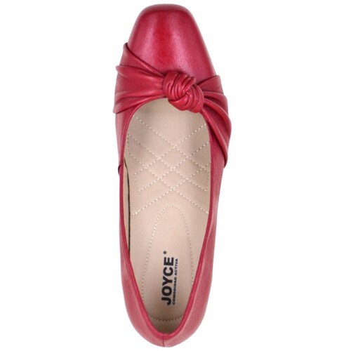 Zapatilla con Nudo Frontal Rojo Joyce