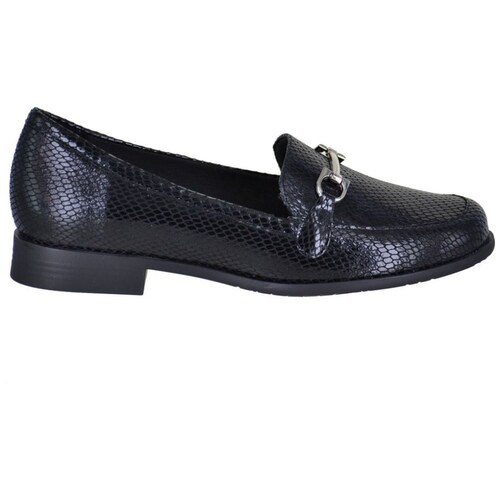 Mocasín con Textura y Hebilla Negro Joyce