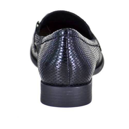 Mocasín con Textura y Hebilla Negro Joyce