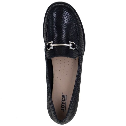 Mocasín con Textura y Hebilla Negro Joyce