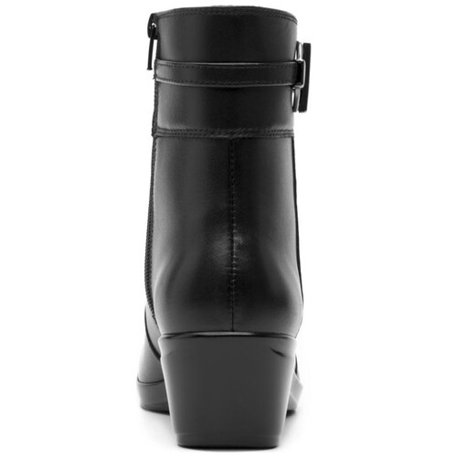 Botín Casual de Tacón Cuña con Herraje Negro Flexi