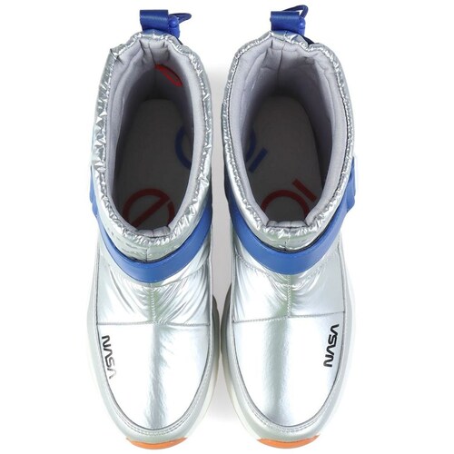 Bota con Diseño Nasa Plata Cloe