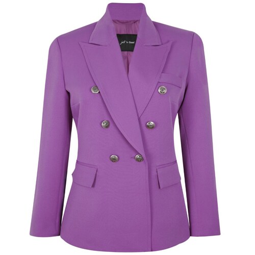 Saco Just By Basel Cuello Solapa Diseño Liso