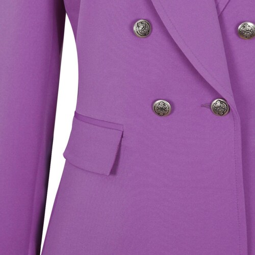 Saco Just By Basel Cuello Solapa Diseño Liso