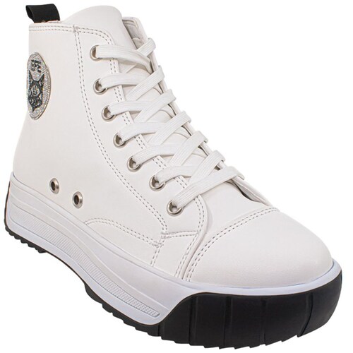 Tenis de Bota con Plataforma Blanco Efe
