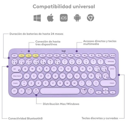 Teclado Logitech K380 Lavanda