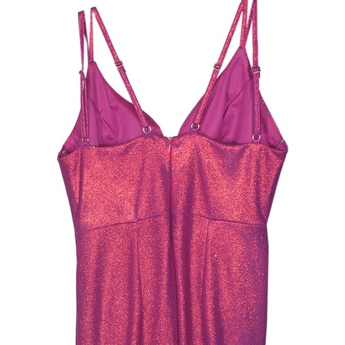 Vestido Largo de Fiesta, Metálico, con Olán Philosophy Jr Nights para Mujer