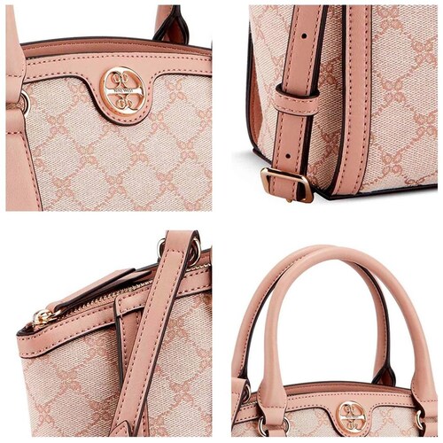 Bolsa Satchel de Mano Rosa Multicolor Nine West