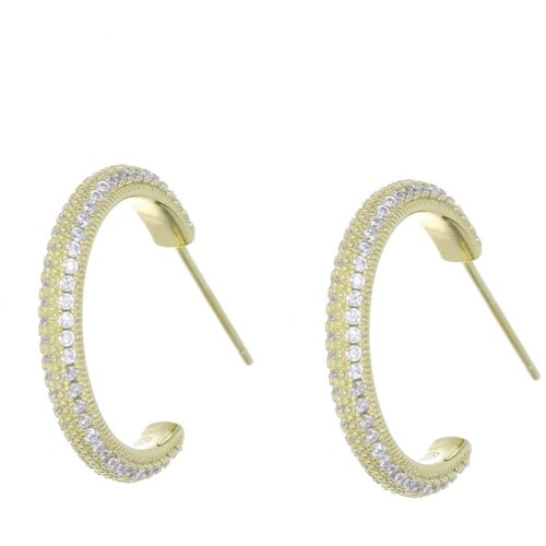 Arracada Circonitas Blancas Chapado Oro Farfalla Bonetti