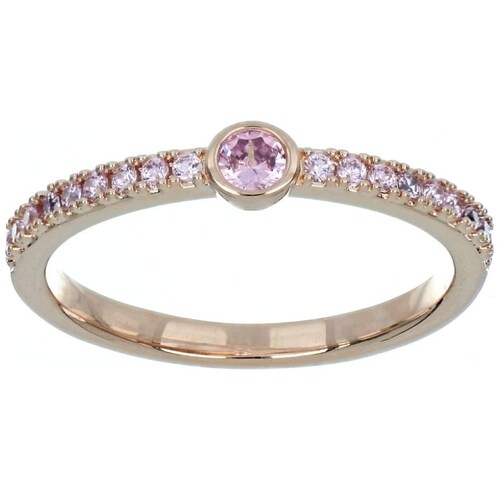 Anillo Circonita Rosa Acabado Chapado Oro Rosa para Mujer Farfalla Bonetti