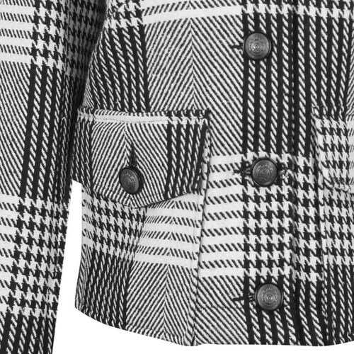 Sobrecamisa Basel Manga Larga Cuello Camisero Diseño Estampado Príncipe de Gales