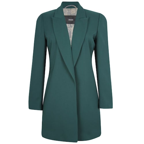 Saco Basel Manga Larga Cuello Solapa Diseño Oversized