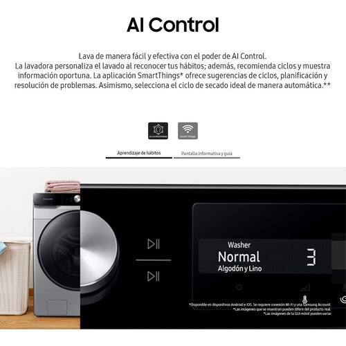 Lavadora Samsung Blanca Frontal 22Kg F-Ef22C640Wcp