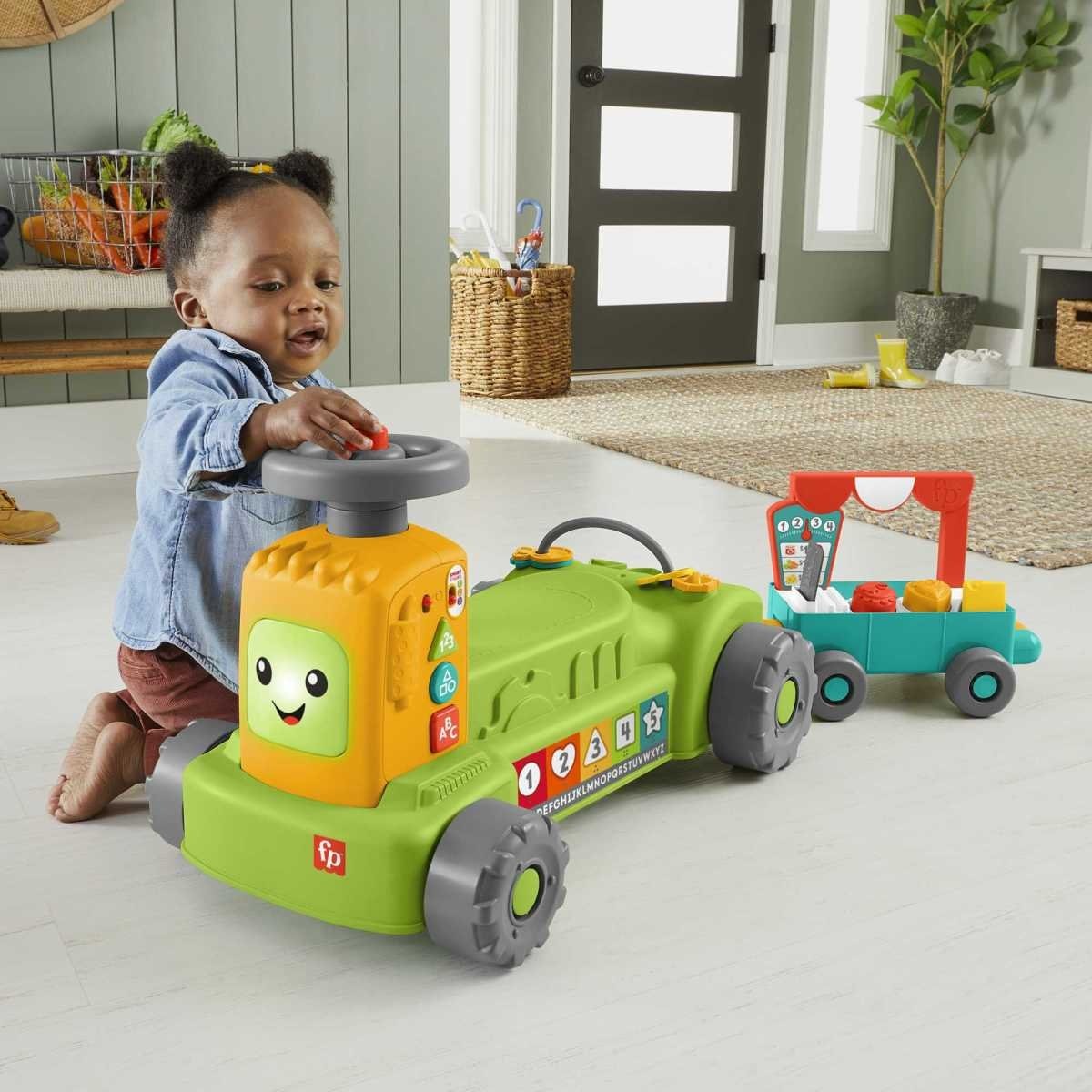 Fisher Price Juguete para Bebes Tractor Aprendizaje 4 en 1