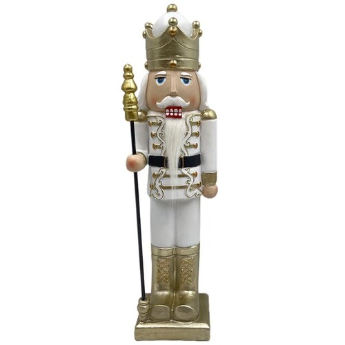 Cascanueces Shiver Blanco con Dorado 48Cm X23 Vintage Home