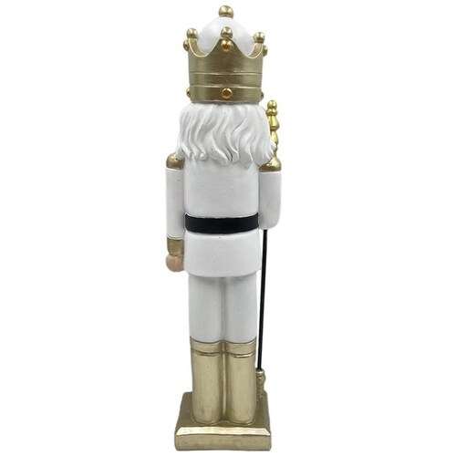 Cascanueces Shiver Blanco con Dorado 48Cm X23 Vintage Home