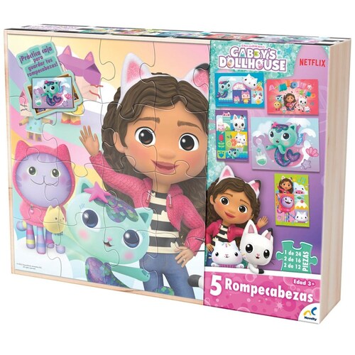 Rompecabezas 5 en 1 Gabby´s Dollhouse