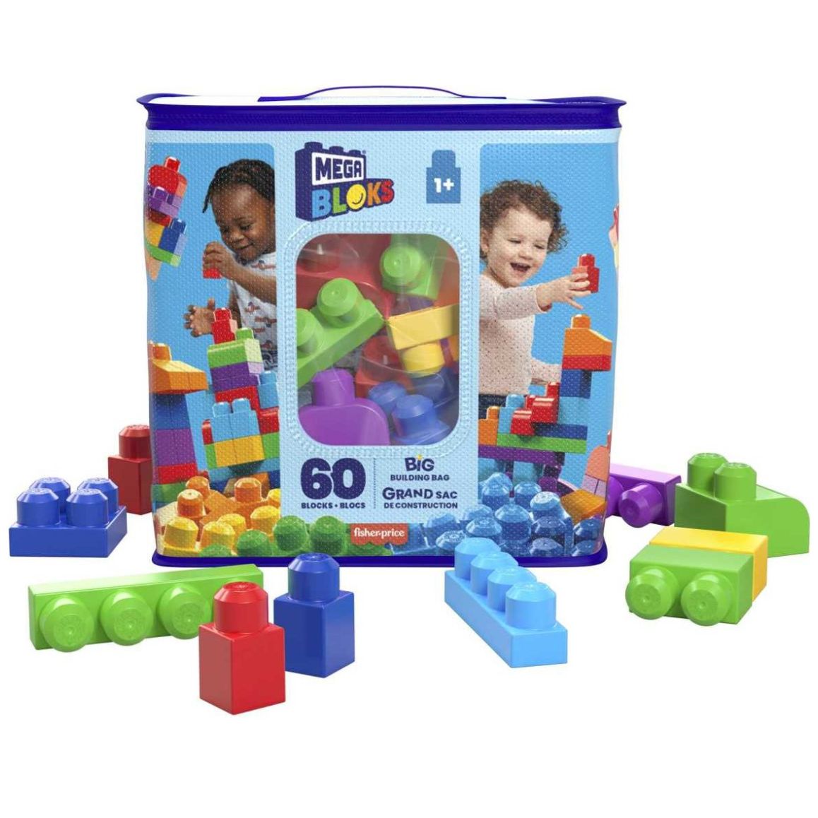 Mega bloks juguete clasica bolsa de construccion 60 piezas