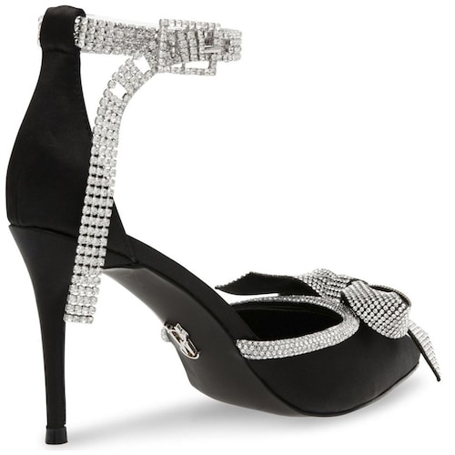 Zapatilla con Moño Y Brillos Negra Steve Madden