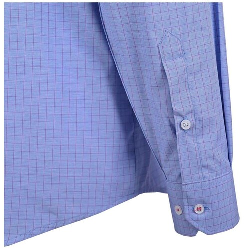 Camisa Pierre Cardin Manga Larga Fantasia Azul para Hombre