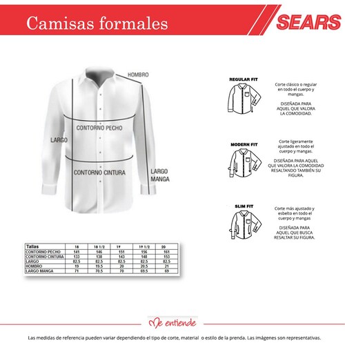 Camisa Pierre Cardin Manga Larga Fantasia Azul para Hombre