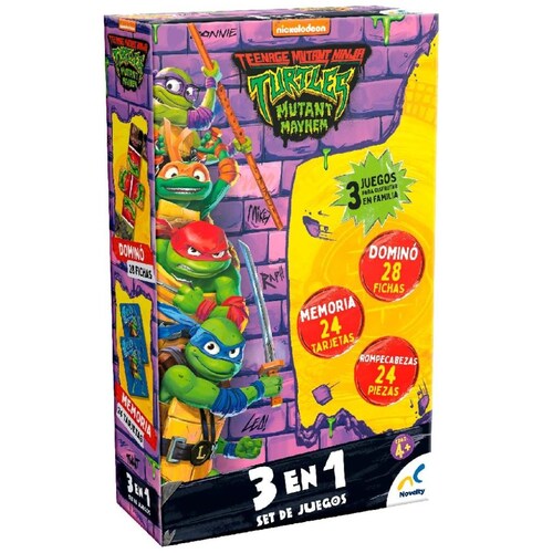Set de Juegos 3 en 1 Tmnt Novelty