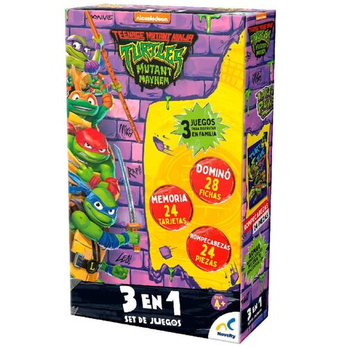 Set de Juegos 3 en 1 Tmnt Novelty