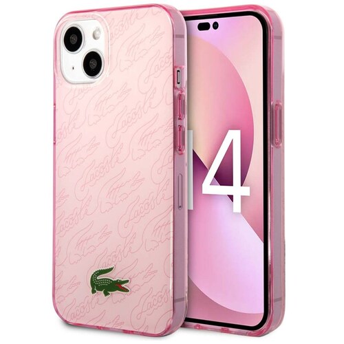 Funda Lacoste para Iphone 14 Plus Firma Rosa