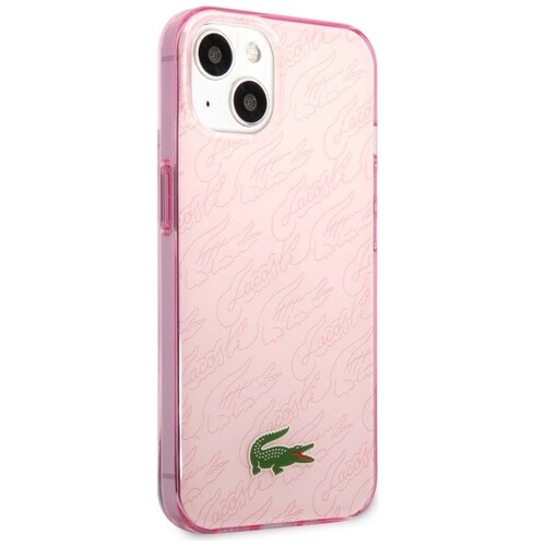 Funda Lacoste para Iphone 14 Plus Firma Rosa