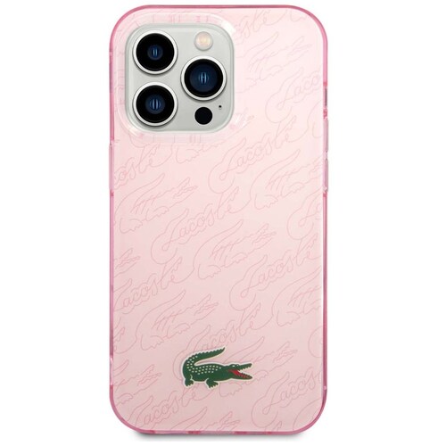 Funda Lacoste para Iphone 14 Pro Max Firma Rosa