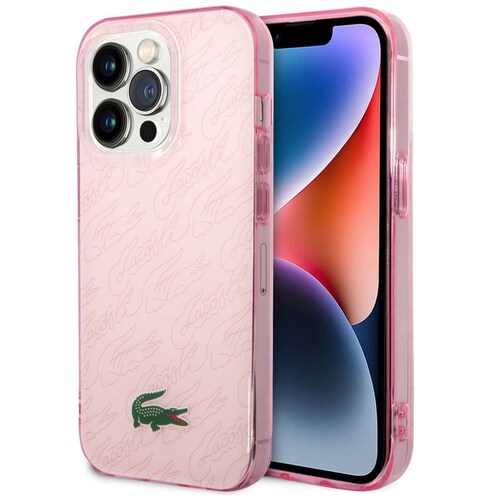 Funda Lacoste para Iphone 14 Pro Max Firma Rosa