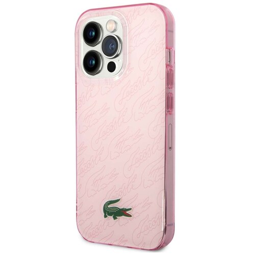 Funda Lacoste para Iphone 14 Pro Max Firma Rosa