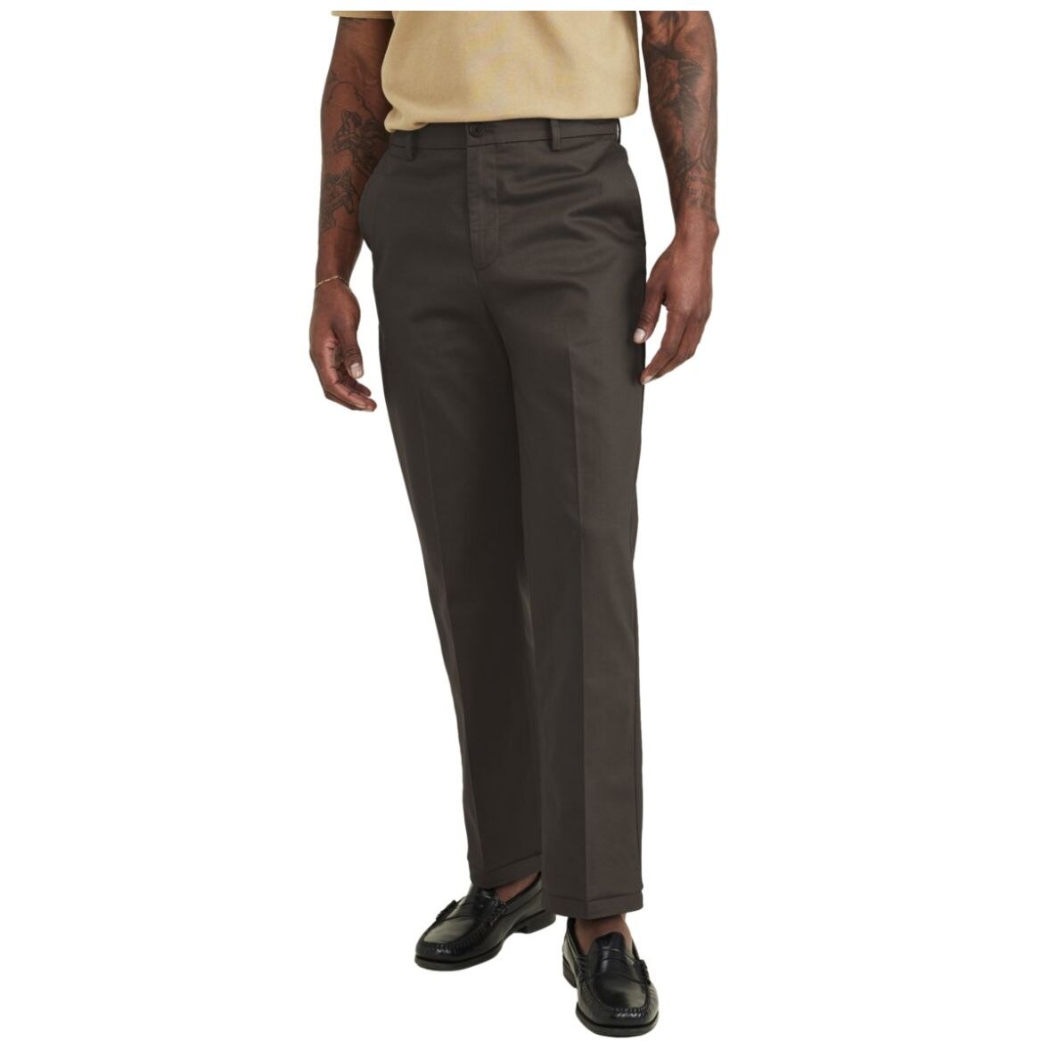 Dockers Straight Fit Signature 2.0 Khaki Pants - Creaseless, Pantaloni Casual, Uomo, Grigio (Carbone), 30W / 32L