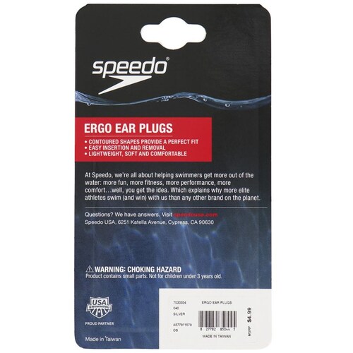 Tapones Gris para Oido de Silicón Speedo