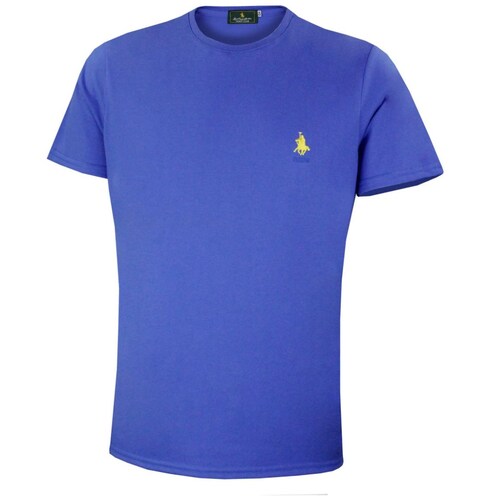 Playera Polo Club Manga Corta Cuello Redondo Cobalto Para Hombre