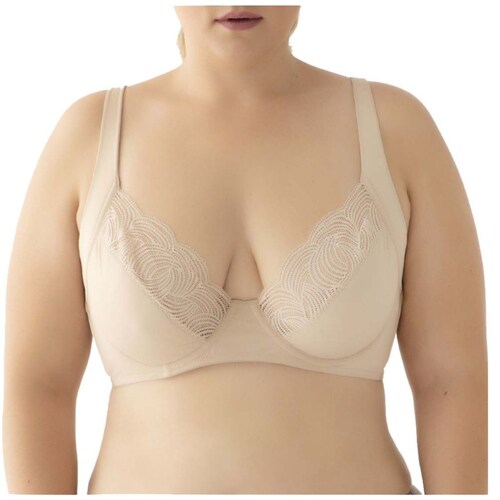 Brasier Nude Busto Pesado Encaje Copas Curvation