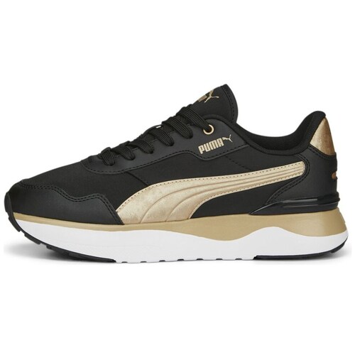 Tenis Casual C Detalles Negro con Oro Puma