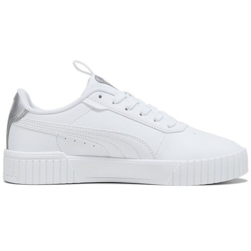 Tenis Casual Suela Ancha Blanco con Plata Puma
