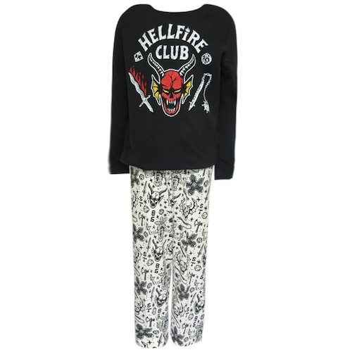 Pijama Playera Manga Larga Pantalón con Estampado Stranger Things para Niño