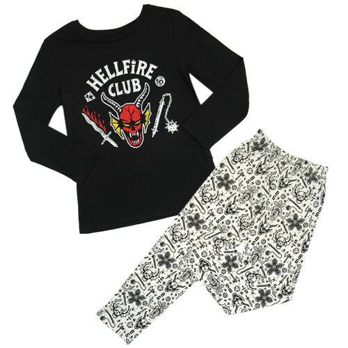 Pijama Playera Manga Larga Pantalón con Estampado Stranger Things para Niño