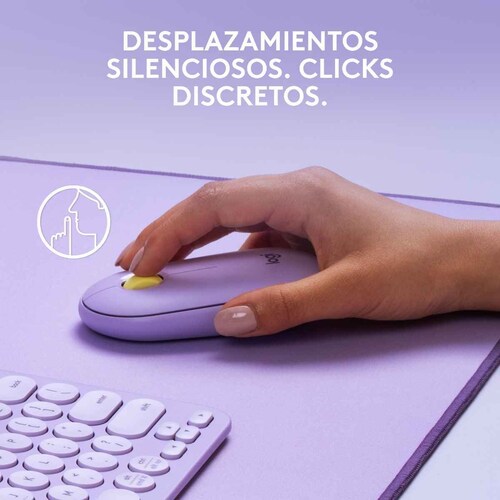Mouse Wireless Logitech Pebble M350 Lavanda
