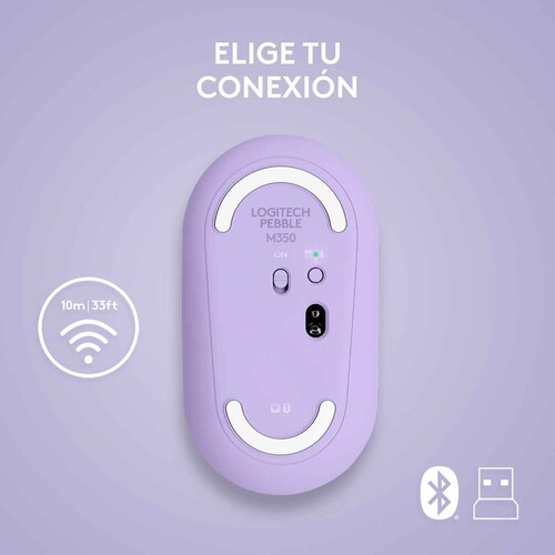 Mouse Wireless Logitech Pebble M350 Lavanda
