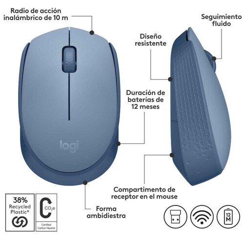 Mouse Logitech M170 Blue Grey
