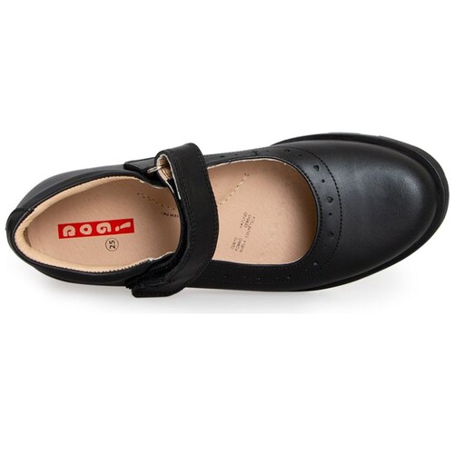Zapato Escolar Ajuste Velcro 18-21 Negro Dogi para Niña