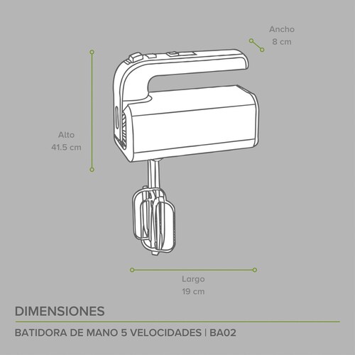 Batidora Avera de Mano 5 Velocidades