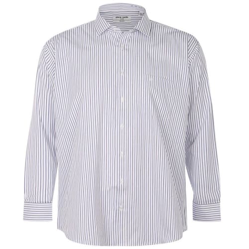 Camisa Pierre Cardin Manga Larga Rayas Azul para Hombre Plus