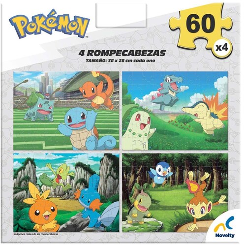 Rompecabezas 4 en 1 Pokémon