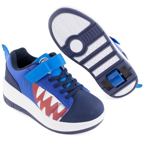 Tenis Patín Personajes Tiburón 18-22 Azul